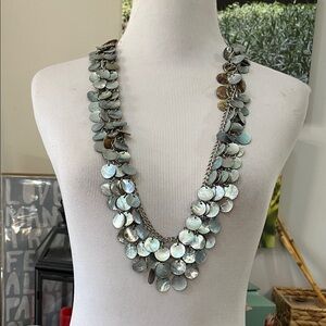 PRINCE INTL MULTI ROW FLAT SHELL BEADED NECKLACE PINK SILVER TONE
NEW IN PACKAGE